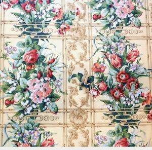 "Glenora" MCMXC Cyrus Clark Floral Decor Blended Fabric